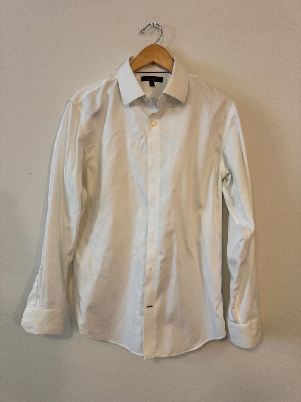 Banana Republic Non-Iron Slim Fit White Dress Shirt Men's Medium M